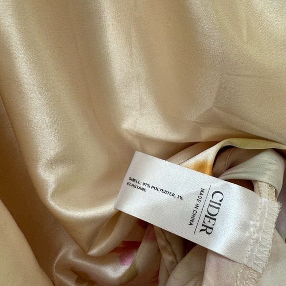 Satin Floral Knotted Ruffle Mini Dress - Picture 4 of 6